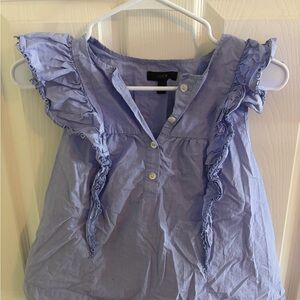 J. Crew Light Baby Ruffle Blouse